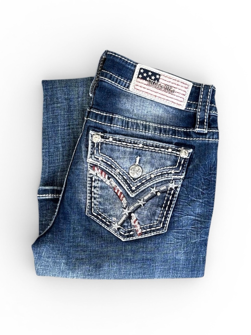 Miss Me Mid Rise Boot Jeans Size 25